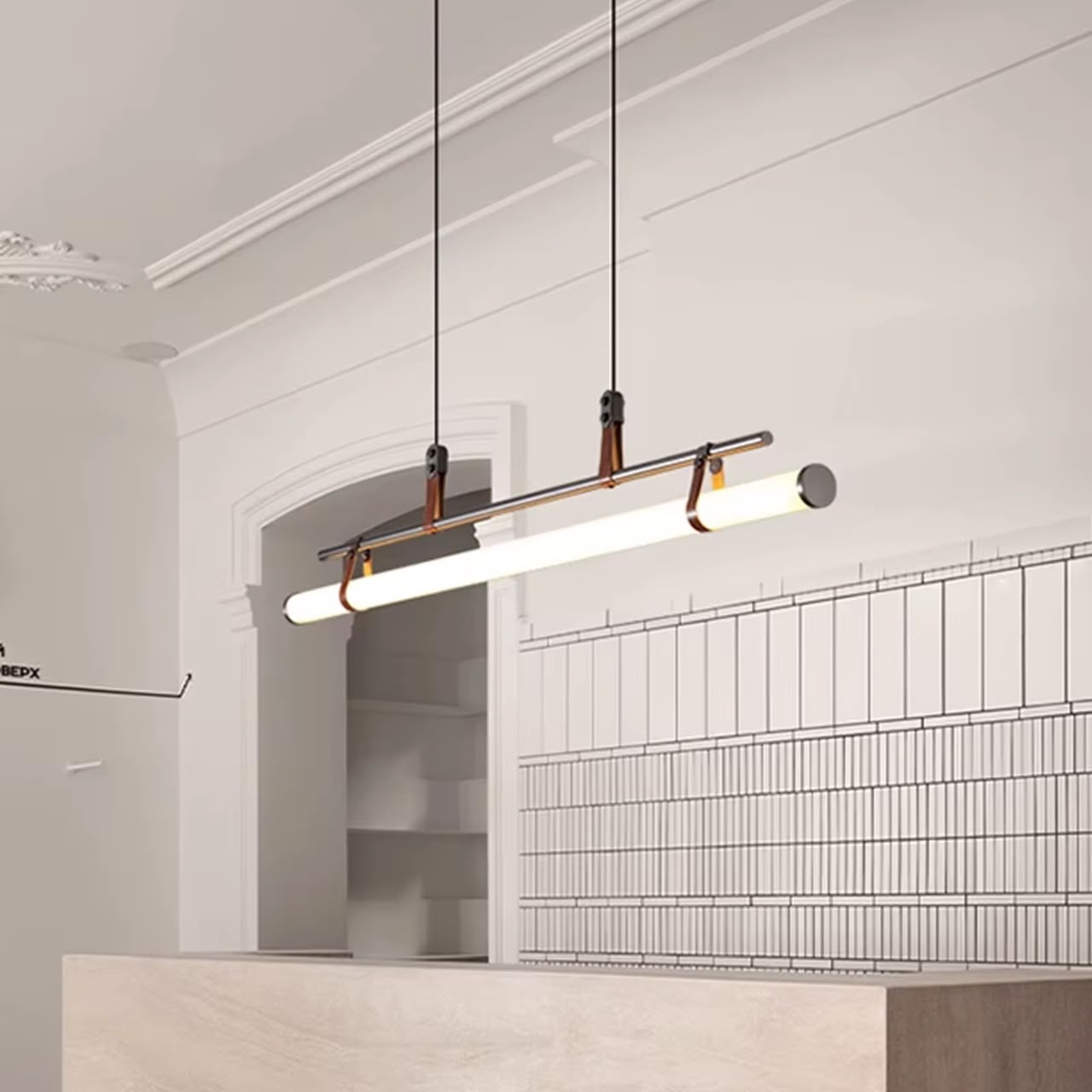 Chandelier installation in Lagos