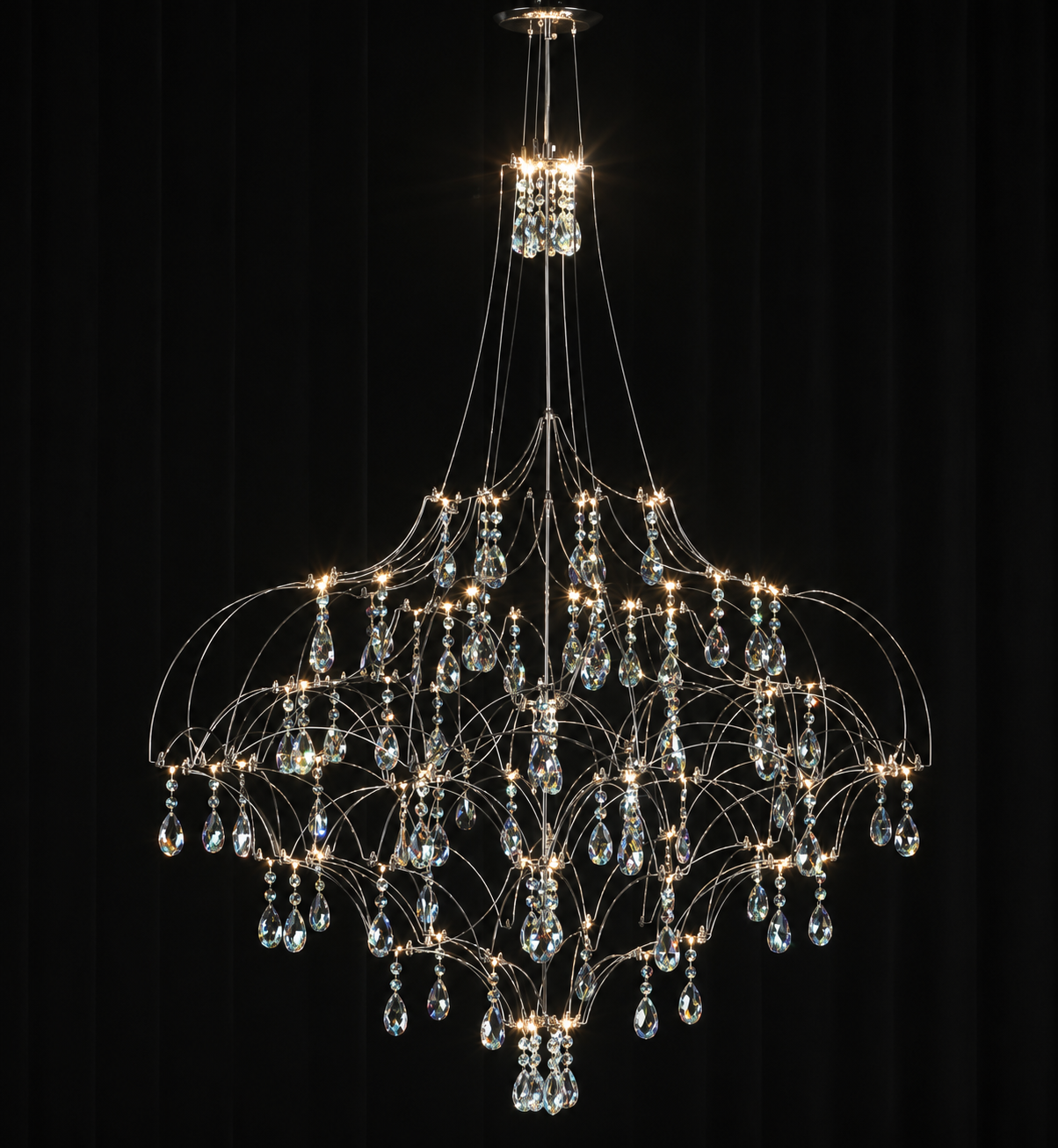 Chandelier installation in Lagos